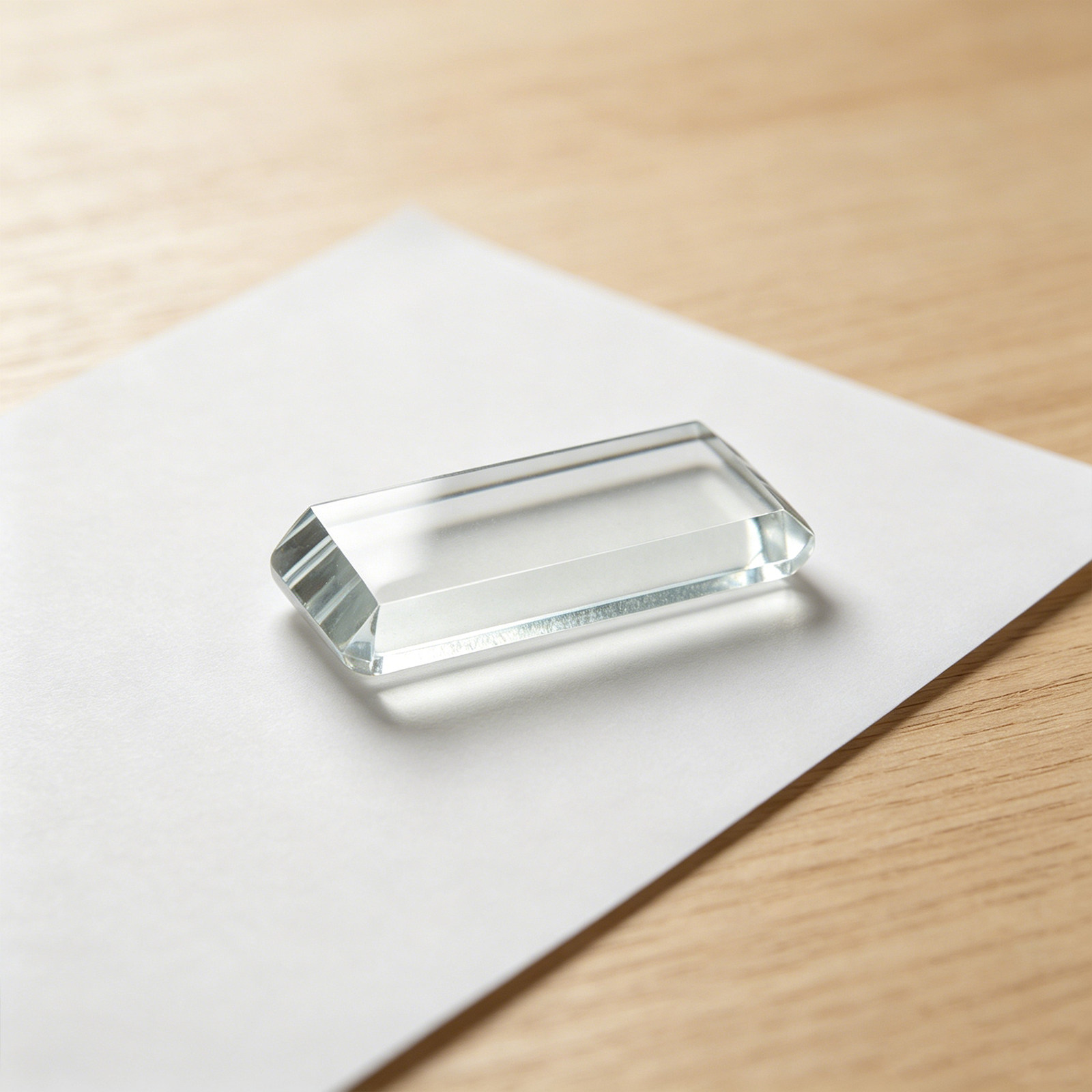 Book Weight Glass - 2Pcs Clear Glass Paperweight Decorative Block