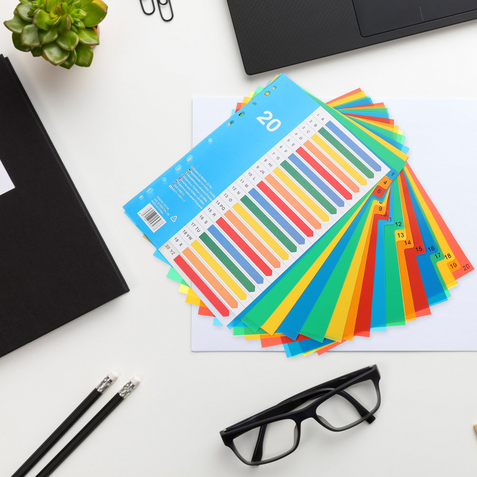 5Pcs Premium PP Plastic Binder - Tab Divider A4 recension och pris