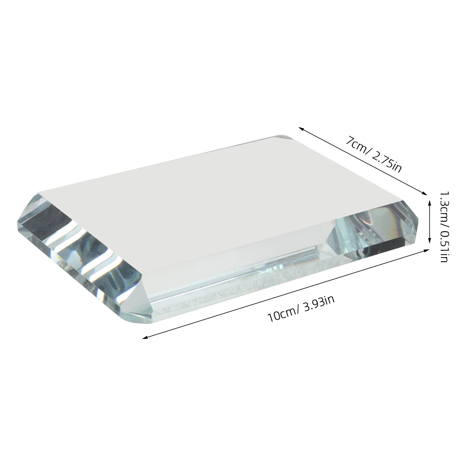 2Pcs Clear Glass Paperweight D - Book Weight Glass recension och pris