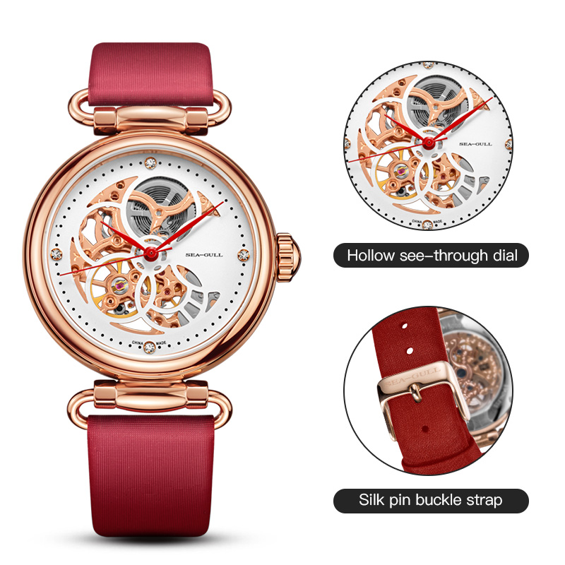 Seagull Openwork Dial Mechanic - Paper Weight Crystal recension och pris