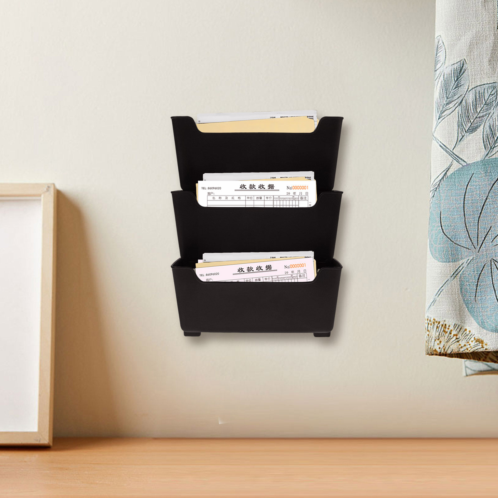 1Set Wall File Organizer Trans - Magazine Holder Rack recension och pris